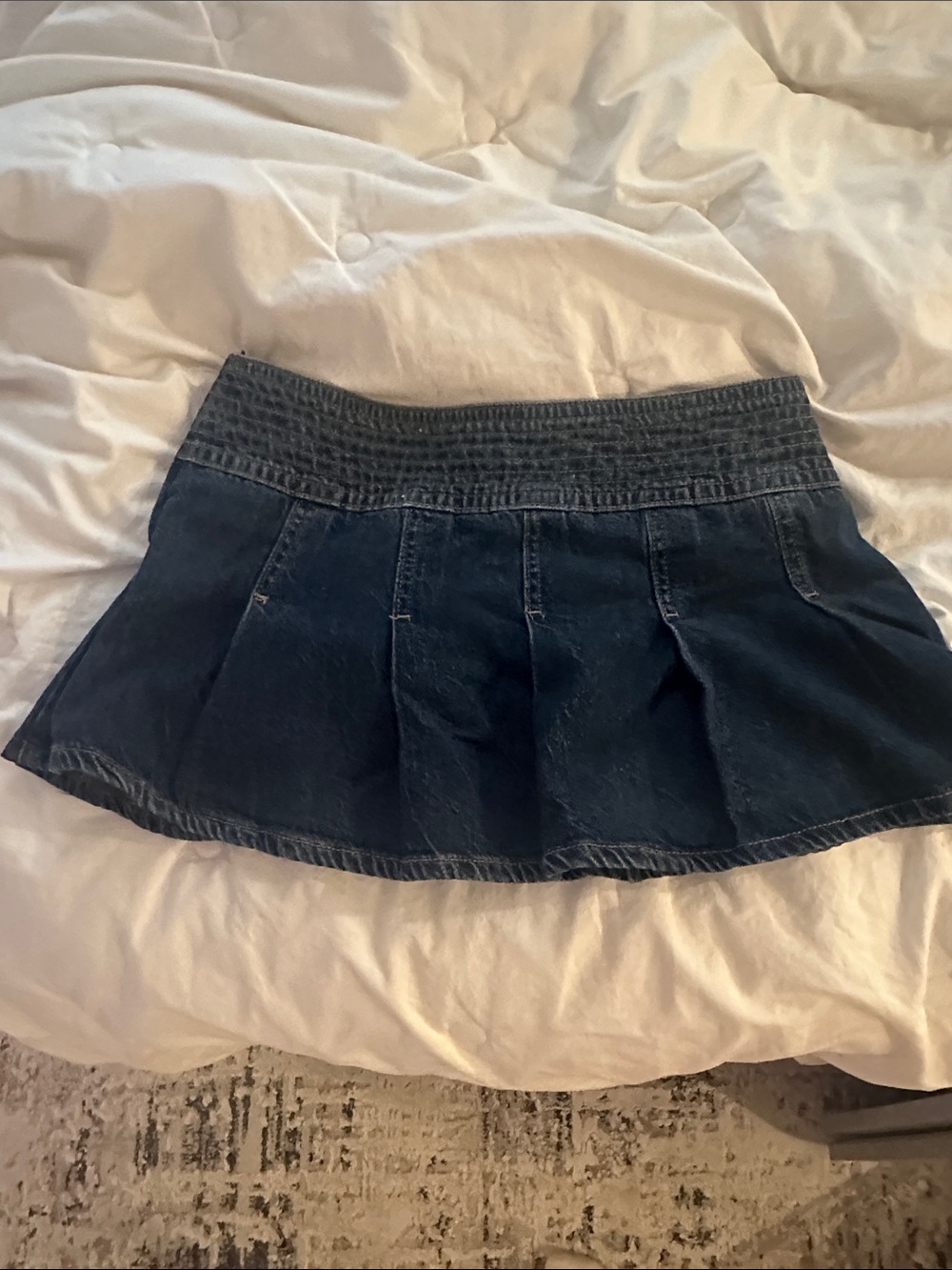 Arizona Jean Company Dark Blue Pleated Denim Skirt - Picture 2 of 3